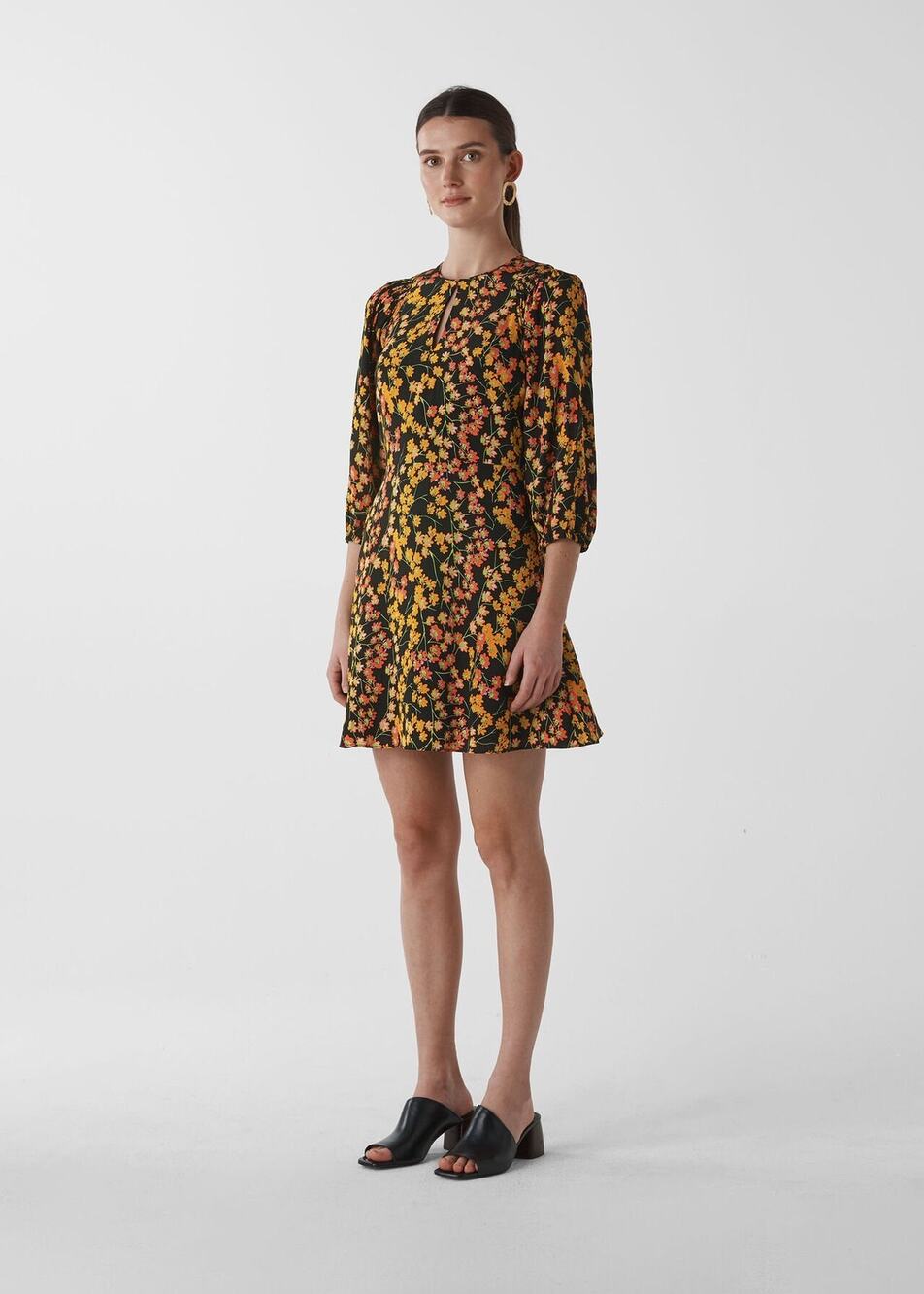 Whistles Daisy Floral Print Ester Fit and Flare Dress Size Size US 6